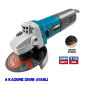 STİLMAX 6 Kademe Devir Ayarlı Taşlama Spiral Makinesi 11-125mm  2200Watt Taş Hediyeli - 3