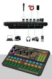 Midex CX1 Platinium Set Efektli Ses Kartı Mikrofon Stand Kayıt Canlı Yayın Seti thumbnail 5