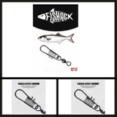 Uyguna-Yakala No: 8 12 Adet Fishack Paslanmaz Klipsli Fırdöndü Füme-RDN.046 thumbnail 1