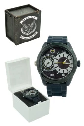 Fenerbahçe Orijinal Lacivert Kordonlu Multifonksiyon Kol Saati Hediyelik Ahşap Kutulu - 1