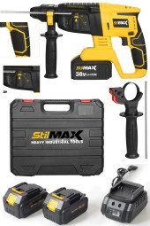 Stilmax Profesyonel 36V 5 Ah Çift Akülü Şarjlı Kırıcı Delici 4 Fonksiyonlu 3.5 Joule 2 Yıl Garanti - 2