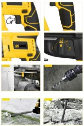 Stilmax Profesyonel 36V 5 Ah Çift Akülü Şarjlı Kırıcı Delici 4 Fonksiyonlu 3.5 Joule 2 Yıl Garanti - 3