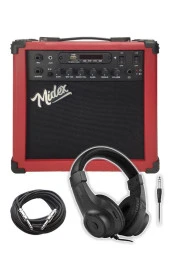 Midex MGA-25RDBT-HD ŞARJLI Elektro Gitar Amfisi 25 Watt USB Bluetooth Distortion Kulaklık ve Kablo - 1