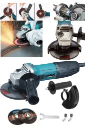 Germany Metal Dişli Bakır Sargılı  3000Watt 115mm -125mm  Spiral Avuç Içi Kesme Ve Taşlama Makinası - 1