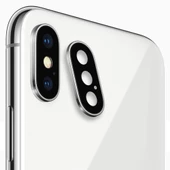 iPhone XS Max Kamera Lens Koruyucu Metal Kenarlı Cam - 3