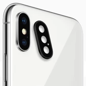 iPhone XS Max Kamera Lens Koruyucu Metal Kenarlı Cam - 4