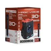 EL MİKROFONU+USB+SD+BT 30 WATT IŞIKLI TAŞINABİLİR ŞARJLI SEYYAR ANFİ - 2