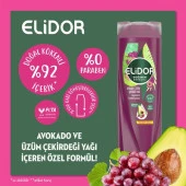 Elidor Doğanın Enerjisi Saç Bakım Şampuanı Avokado ve Üzüm Çekirdeği Yağı Güçlendirici & Parlaklık Kazandırıcı 400 ml - 3