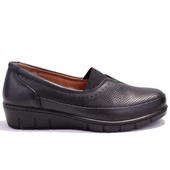 Polaris 105071 Siyah 5 Nokta Ortopedik Günlük Kadın Deri Ayakkabı - 2