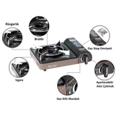 Orcamp Tekli Portatik Ocak Gri CK-505 - 2