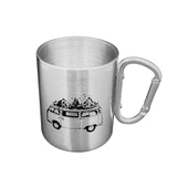 Orcamp Karabina Saplı Çelik Kupa Bardak Gri OUT-1850 thumbnail 2