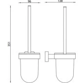 Bocchi Ferrara Tuvalet Fırçalığı Buzlu Cam Hazne 3005 0011 thumbnail 2