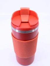 Çift Katmanlı Paslanmaz Çelik Sızdırmaz Termos Bardak 500 Ml Kupa - Turuncu - 4