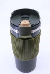 Çift Katmanlı Paslanmaz Çelik Sızdırmaz Termos Bardak 500 Ml Kupa - Yeşil - 5