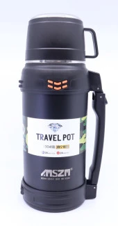 Çift Katmanlı Paslanmaz Çelik Sızdırmaz Termos 1,8 Litre Hacim - Siyah - 1