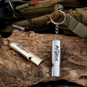 Argeus Anahtarlıklı Alüminyum Acil Durum Düdüğü Gümüş thumbnail 3