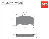 Gold Ad 070 Fren Balata Sinter Metal AD070 - 1