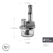 Karaca 2500W Yüksek Güç 4 Kanatlı Bıçaklar Buz Kırma Premium Tasarım Cam Mutfak Robotu & Blender - 9