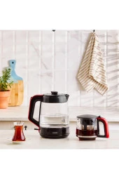 Karaca Kettle ve Çay Makinesi Cam Gövde, Susuz Çalışma Emniyeti 2,2lt + 0,9 lt Yüksek Hacim - 2