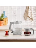 Karaca Glass Tea Xl 2 In 1 Cam Su Isıtıcı & Çay Makinesi Cool Gri - 2