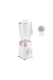 Karaca Paslanmaz Çelik Bıçaklar ile Buz Kırıcı 1,5 Lt Cam Sürahili Smoothie Blender Krem - 1