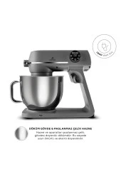 Karaca Multichef Dokunmatik Ekran 1800W 7 Litre 10 hız kademeli PREMİUM döküm Mikser Antrasit - 1