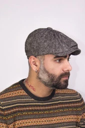 Erkek Kasket Şapkası-7404gri thumbnail 1
