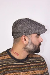 Erkek Kasket Şapkası-7404gri thumbnail 2