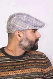 Erkek Kasket Şapkası-9991-krem thumbnail 2