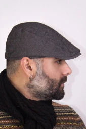 Erkek Kasket Şapkası-9991-koyugri thumbnail 1