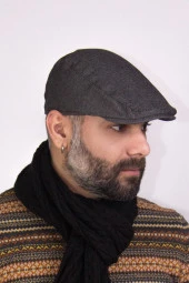 Erkek Kasket Şapkası-9991-koyugri thumbnail 3