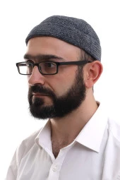 Füme Katlamalı Sade Desen Kışlık Kadife Takke Şapka thumbnail 1