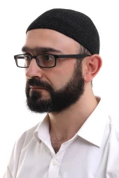 Füme Kışlık Nokta Desenli Orlon Namaz Takkesi thumbnail 1