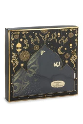 Siyah Mevlüt Hediyelik Kadife Kaplı Yasin Kitabı Tesbih Çeyizlik Seccade Seti thumbnail 2