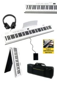 Midex PLX-80WH-ST Taşınabilir Katlanır Dijital Piyano Tuş Hassasiyetli 88 Tuş BT (Stand Sustain Kulaklık Çanta Metod) thumbnail 2