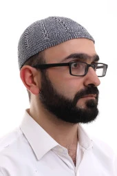 Füme Gri Kışlık Çift Renk Kadife Namaz Takkesi thumbnail 2