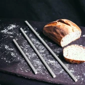 Alüminyum Metal Oklava 3lü Set Börek Hamur Yufka Açma Silindir Yuvarlak Uzun Kısa Mutfak Araç - 5