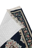 Koyu Lacivert Çiçek Motifli Mihraplı Astarlı Şönil Seccade thumbnail 2