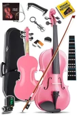 Midex HGA24PİNK-PAK Pembe 1/2 Çocuk Kemanı Seti  (Yastık Tuner Susturucu Çanta Yay Reçine) thumbnail 2