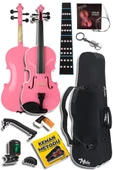 Midex HGA24PİNK-PAK Pembe 1/2 Çocuk Kemanı Seti  (Yastık Tuner Susturucu Çanta Yay Reçine) thumbnail 4