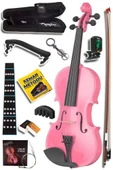 Midex HGA24PİNK-PAK Pembe 1/2 Çocuk Kemanı Seti  (Yastık Tuner Susturucu Çanta Yay Reçine) thumbnail 1