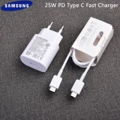 Day Samsung Galaxy Z Flip 3 Orij. EP-TA800XWEGWW 25W Type-C Hızlı Şarj Cihazı Beyaz  3A - 1