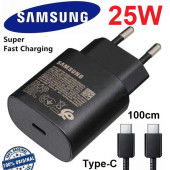 Day Samsung EP-TA800XBEGWW 25W Type-C Hızlı Şarj Cihazı Siyah  3A 1M KABLO thumbnail 2