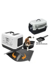 Yıldızhane Lüx Kedi Tuvaleti - Taşıma Kabı - Elekli Pas Pas - 1