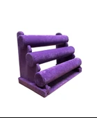 Üçlü Çıkmalı Mor Bileklik ve Saat  Standı thumbnail 1