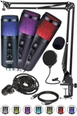Midex V5 RGB Set USB Oyuncu ve Yayıncı Mikrofonu Condenser Stüdyo (Kayıt Gaming Tiktok Twitch Canlı yayın Discord Youtube) thumbnail 2