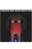 Midex V5 RGB Set USB Oyuncu ve Yayıncı Mikrofonu Condenser Stüdyo (Kayıt Gaming Tiktok Twitch Canlı yayın Discord Youtube) thumbnail 5