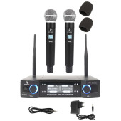 Rennes RM-550EE UHF Çiftli EL Telsiz Kablosuz Mikrofon Seti - 1