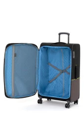 Pierre Cardin Ultra Light Hafif Lüx Kumaş 2'li Valiz Seti Orta Boy - Kabin Boy Siyah PC8200 thumbnail 5