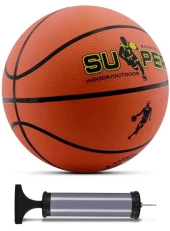 Turuncu Basketbol Topu 5 Numara Pompa Hediyeli İç Dış Mekan - 1